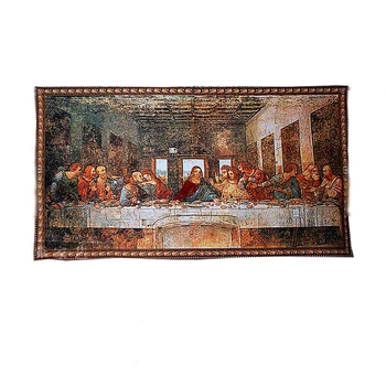 253x134 cm Posljednja večera Belgijski Pamuk Zidna Tapiserija Tapiserija slikarstvo tkanina Гоблен Marokanski Dekor tekstila za domaćinstvo