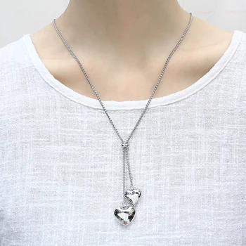 XUANHUA ogrlica od nehrđajućeg čelika pribor za žensku odjeću, ženska moda 2019, pribor, nakit, privjesak u obliku srca, nakit, lanac
