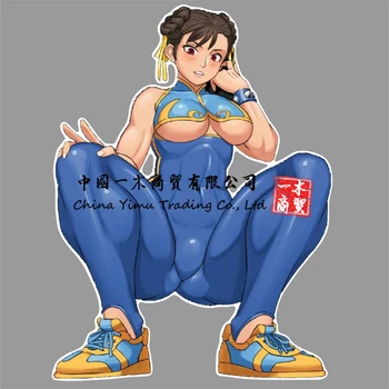Stražnje Vjetrobransko Staklo Chun Li Street Fighter Naljepnica Ecchi Hentai Naljepnica Seksi Anime Djevojka