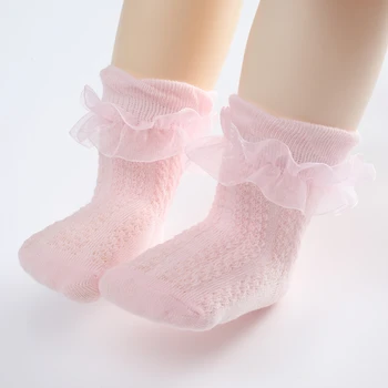 Proljeće Čvrste Čarape za Djecu 0-5 Godina, Jesen Slatka Čarape Princeze za Djevojčice, Modni Duge Držači Čarapa sa Volanima, 1 Par