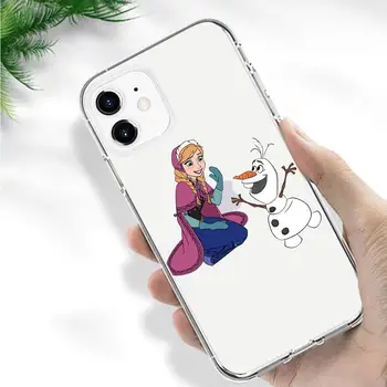 A-15 Smrznuto Elsa i Ana Transparentno Mekana Torbica s Izrezima za Motorola Moto Z2 G4 G6 E4 E5 Play GO E6 E6S E6i Plus