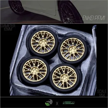SpeedCG 1/64 ENKEI PFM1 Luksuznih Kotača ABS s Elastičnim Gumama Promjera 10 mm Model Automobila Izmijenjene Detalje Za Hotwheels Tomica MiniGT