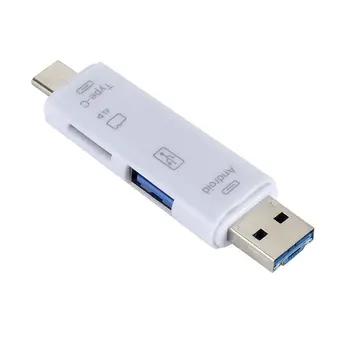 5 u 1 USB 3.0 Type C/ USB / Micro USB SD TF čitač memorijskih Kartica OTG Priključak Adaptera Brzi čitač memorijskih kartica