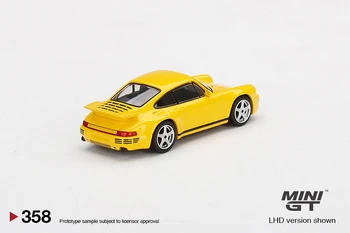 MINIGT 1:64 RUF CTR Jubilej Cvijet Žute MGT00358-L Model Automobila Dječak Igračka model