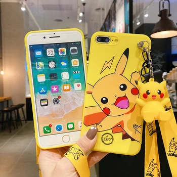 Pokemon Pikachu Za iPhone 6 6s 7 8 X X X X X Xs Max XR 11 12 13 Pro Max SE Torbica Za Telefon Sa Držačem Uže