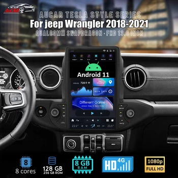AuCar Tesla Stil Android 11 multimedijski uređaj radio Za Jeep Wrangler/gladijator 2018-2021 GPS Navi 1920*1080 13,6 cm