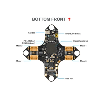 BETAFPV Drone F4 1S 5A AIO Brushless Kontrolor leta Izgrađen-in SPI ExpressLRS 2,4 G Prijemnik Za Neradnik Meteor65 / Meteor75