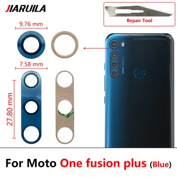 10 kom./lot, Originalni Stakleni objektiv stražnje kamere Za Motorola Moto One Fusion Plus, Staklo kamere sa клеевым ljepilom