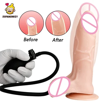 Napuhavanje Dildo Vaginalni Lumenom Maser Anal Lumenom Inflatable Čep Jaka Dojenče Penis Ženska Masturbacija I Seks Igračke