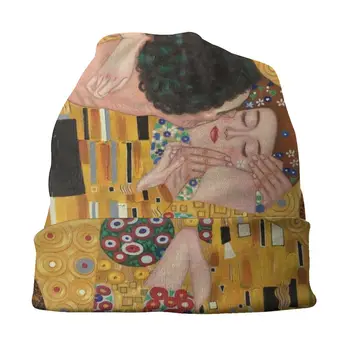 Poljubac Gustava Klimta Hauba Homme Funky Вязаная Kapa Za Muškarce Žene Jesen Zima Toplo Slikarstvo Umjetničke Kape Kape