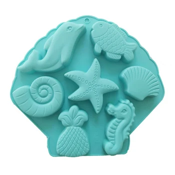 Stvaranje morske ribe oblik seahorse silica gel za izradu kolača i kruha obrazac za modeliranje žbuke u boji oslikana model sapun