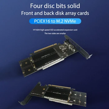 Nova Kartica adaptera za Pcie M2 Pcie X16 4 Porta M2 NVME M Ključ SSD Pretvarač M. 2 PCI Express X16 Adapter RAID Kartica za Proširenje