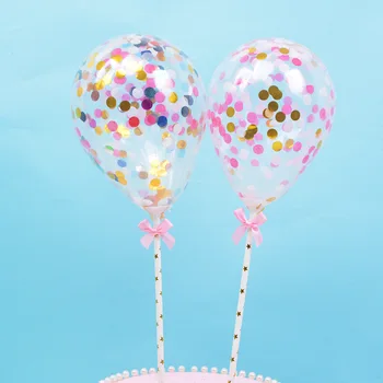 5 cm debljine šljokicama lateks transparentno konfete balon rođendan torta dekoracije isporuke svadbena torta ubaci kartu