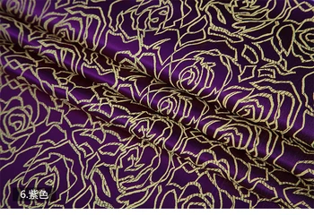 90x50 cm дамасский ljubičasta silk satin brokat жаккардовая tkanina za odijelo presvlake zavjese materijal odjeće